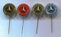 MERCEDES BENZ - Car, Auto, Automotive, Vintage Pin, Badge, Abzeichen, 4 Pcs - Mercedes