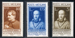 Vatican 1936 Yvert 77 / 79 ** TB Bord De Feuille - Nuevos