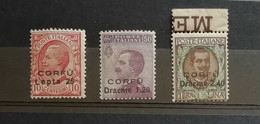 Corfù 1923 S.31 3 Valori Completa ** - Corfu