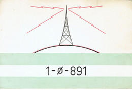 Antena En Vieja Tarjeta QSL De Alberto Pieraccioli, Goya, Buenos Aires, Argentina (1-0-891), 16/11/1967 - CB