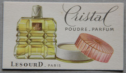 Carte Parfumée Lesourd Paris, Cristal Poudre, Parfum - Anciennes (jusque 1960)