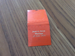 Pochette D'allumettes SEITA "Jean Et Anne Mariage 19 Juin 1974" - Boites D'allumettes