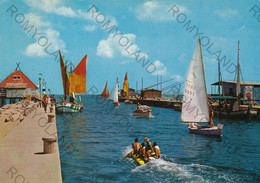 CARTOLINA  CERVIA MILAMO MARITTIMA,EMILIA ROMAGNA,PORTO CANALE,BARCHE A VELA,LUNGOMARE,ESTATE,VIAGGIATA 1969 - Ravenna