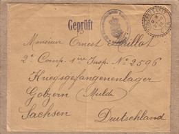 CHER , ALLEMAGNE - KRIEGSGEFANGENENSENDUNG - LETTRE CAD PERLE B3 DE CONCRESSAULT POUR CAMP DE GOLZERN - 1916 - Guerre De 1914-18