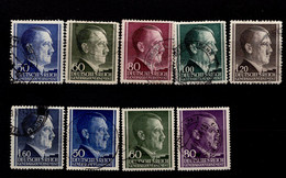 Generalgouvernement 86 - 88 + 110 - 112 A  A. Hitler  Used Gestemelt - Occupazione 1938 – 45