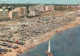 CARTOLINA  MILAMO MARITTIMA,EMILIA ROMAGNA,VEDUTA DAL MARE,SPIAGGIA,SOLE,BARCHE A VELA,LUNGOMARE,ESTATE,VIAGGIATA 1964 - Ravenna