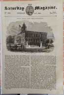 THE SATURDAY MAGAZINE 489 - 15 FEBRUARY 1840. CITY HALL, NEW YORK AND PHILADELPHIA - Autres & Non Classés