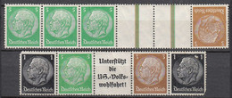 Reich. 1936.  2 Stripe With Hindenburg. MH. 1pf Is Missing Corner - Cuadernillos