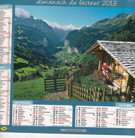 Almanach Du Facteur, Calendrier De La Poste, 2013, Côte D'Or, Vues De Montagne, Les Aravis (74), Lauterbrunnen  Suisse - Grand Format : 2001-...