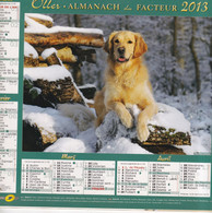 Almanach Du Facteur, Calendrier De La Poste, 2013, Côte D'Or, Bergers Allemands, Labrador Retriever - Grand Format : 2001-...