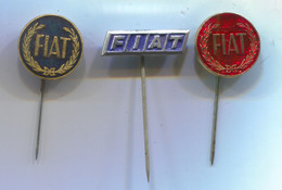 FIAT - Car, Auto, Automotive, Vintage Pin, Badge, Abzeichen, 3 Pcs - Fiat