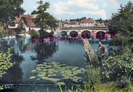 86- LA TRIMOUILLE - LE PONT SUR LA BENAIZE ET L' ANCIEN MOULIN -1965  PECHE  A LA LAIGNE -VIENNE - La Trimouille