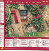 Almanach Du Facteur, Calendrier De La Poste, 2013, Côte D'Or, Saint-Herblat Loire-Atlantique, Bicyclette ... - Grand Format : 2001-...