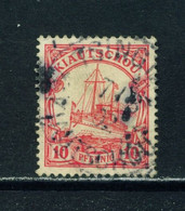 KIAOCHOW  -  1901 Yacht Definitive 10pf Used As Scan - Islas Carolinas