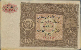 Afghanistan: Set With 7 Banknotes 10 Afghanis, ND, Text On Reverse In Pashtu, P.17A, With Serial Num - Afghanistan