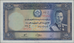 Afghanistan: 50 Afghanis SH1318 (1939), P.24a, Excellent Condition With Bright Colors And Great Embo - Afghanistan