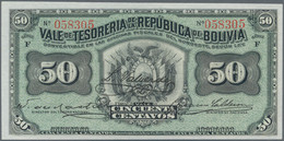 Bolivia / Bolivien: Very Nice Group With 8 Banknotes Comprising 50 Centavos 1902 P.91 (UNC), 1 Boliv - Bolivia