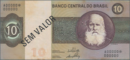 Brazil / Brasilien: Banco Central Do Brasil 10 Cruzeiros ND(1970-79) SPECIMEN, P.193s With Black Ser - Brazil