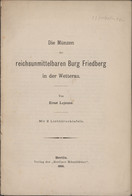 Literatur: Lejeune Ernst: Die Münzen Der Reichsunmittelbaren Burg Friedberg In Der Wetterau, Mit 2 L - Books & Software