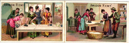 1 Card Pliante Calendrier 1890   AMIDON REMY De LOUVAIN   Marque De Fabrique Tête De Lion REPASSER Büglen - Collections, Lots & Séries