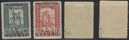 569.Yugoslavia SHS Bosnia 1918 Definitive ERROR Inverted Overprint  MNH MH Michel 19/20 - Geschnittene, Druckproben Und Abarten