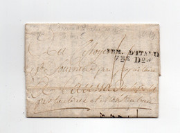 !!! MARQUE ARMEE D'ITALIE 7E DIVISION SUR LETTRE DE 1796 AVEC TEXTE - Army Postmarks (before 1900)