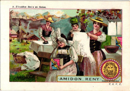 6  Cards   AMIDON REMY De LOUVAIN   Marque De Fabrique Tête De Lion   Litho Repasser Fer à Repasser Bügeln Flat - Iron - Collections, Lots & Séries