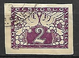 TCHECOSLOVAQUIE    -   Timbres Pour Journaux  -   1920  .  Y&T N° 9 Oblitéré .   Colombes - Newspaper Stamps