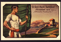 1914 Ungelaufene AK, Kantonales Turnfest In Altstätten.Offizielle Postkarte - Altstätten