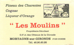 Publicité - Alcool - Pineau Des Charentes - Cognac - Liqueur D'orange - Les Moulins - Mortagne Sur Gironde - Cozes - Advertising