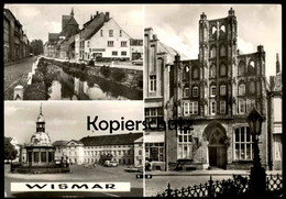 ÄLTERE POSTKARTE WISMAR WASSERKUNST UND RATHAUS HISTORISCHE GASTSTÄTTE ALTER SCHWEDE MÜHLENGRUBE Ansichtskarte Postcard - Wismar