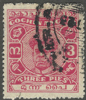 Cochin(India). 1946-48 Maharaja Ravi Varma. 3p Used. SG 102 - Cochin