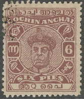 Cochin(India). 1946-48 Maharaja Ravi Varma. 6p Used. P11. SG 104a - Cochin