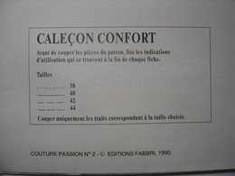 PATRON VINTAGE Patroon COUTURE PASSION 2 Patern Calecon Confort Robe Chemisier - Patrons