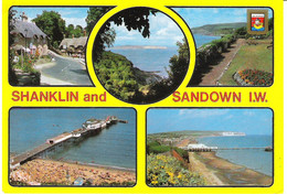SCENES FROM SHANKLIN AND SANDOWN, ISLE OF WIGHT, ENGLAND. USED POSTCARD Qq6 - Sandown