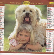 Almanach Du Facteur, Calendrier De La Poste, 2000, Côte D'Or, Garçonnet Et Chatons, Fillette Et Chiot. - Grand Format : 2001-...