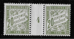 France Taxe N°31 - Paire Millésimée - Neuf ** Sans Charnière - TB - 1859-1959.. Ungebraucht