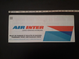 BILLET AIR INTER PUBLICITE INFORMATIQUE MAPPER SPERRY - Billetes