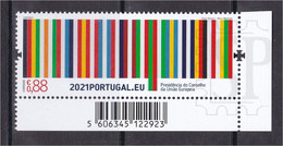 Portugal 2021 Presidência Portuguesa Da União Europeia Union Européenne Europe European Corner Sheet Bar Code - Unclassified