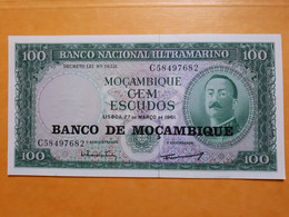 MOZAMBIQUE 100 ESCUDOS 1976 (8 DIGITS) TYPE 1961 UNC - Mozambique