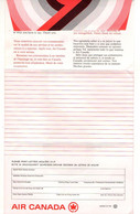 Dépliant D'enquête Que Pensez-vous D'Air Canada ?  Avec Lettre De Retour De 1973 - Format : 17.5x10 Cm - Other & Unclassified