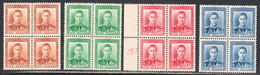 New Zealand 1938-44 Mint No Hinge, Sc# ,SG 603,604,608,609 - Neufs