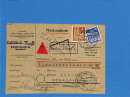 Allemagne Bizone 1951 Postkarte De Stadthagen (G1756) - Covers & Documents