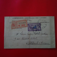 LETTRE RECOMMANDE RODEZ POUR VILLEFRANCHE EN ROUERGUE COMMISSION ARBITRALE DES LOYERS - Cartas & Documentos