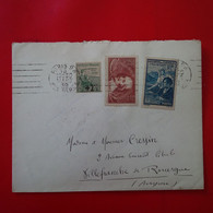 LETTRE PARIS POUR VILLEFRANCHE DE ROUERGUE TIMBRE SURCHARGE ET VIGNETTE LE HAVRE NEW YORK - Storia Postale