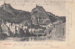 5248) OBERSTEIN - Tolle Sehr Alte S/W LITHO  Häuser Am Fluss - 13.08.1906 !! - Idar Oberstein