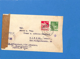 Allemagne Bizone 1950 Lettre De Munchen à L'Autriche, Avec Censure (G1767) - Autres & Non Classés