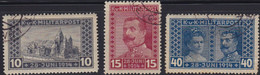 162.Austria Bosnia 1917 3rd Death Anniversary Of Franz Ferdinand USED Michel 121/123 - Bosnië En Herzegovina