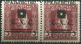 559.Yugoslavia SHS Bosnia 1919 Definitive ERROR Moved Overprint MH Michel 33 - Non Dentelés, épreuves & Variétés