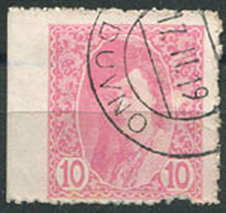 557.Yugoslavia SHS Bosnia 1919 Newspaper Stamp ERROR Left Imperforated USED Michel 25 - Imperforates, Proofs & Errors